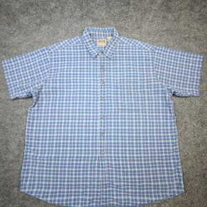 Vintage Himalaya Mens Button Up Shirt 2XL Striped Collared Long Sleeve Collared